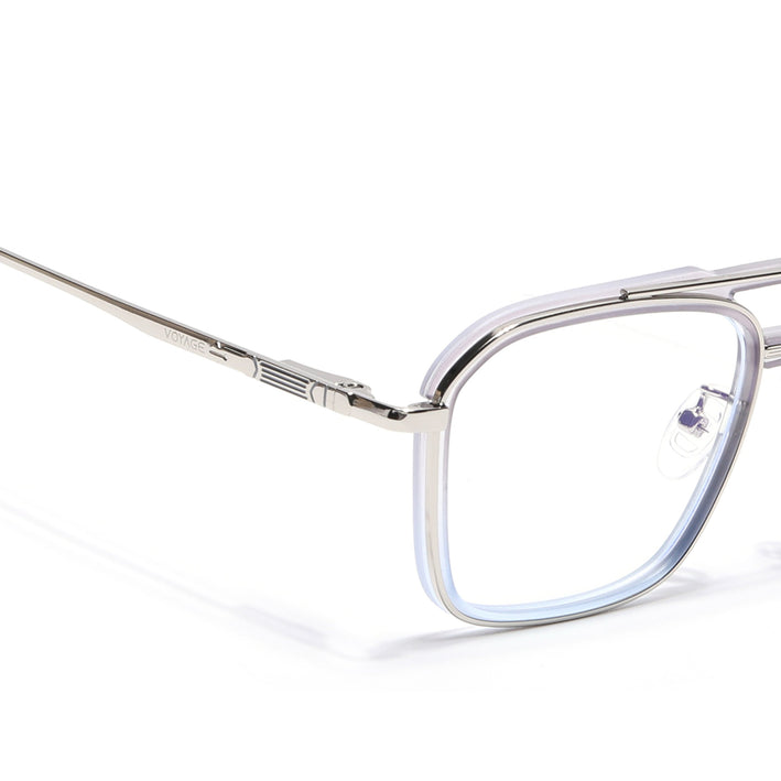 Voyage Silver & Transparent Wayfarer Eyeglasses for Men & Women (5015FMG6881-C7)