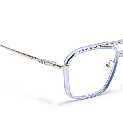 Voyage Silver & Purple Wayfarer Eyeglasses for Men & Women (5015FMG6882-C8)
