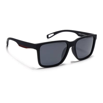 Eyejack Black Wayfarer Polarized Sunglasses for Men & Women (5066PCL1239)