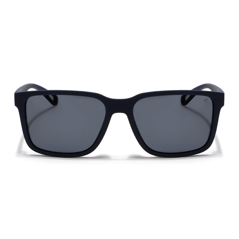 Eyejack Navy Blue Wayfarer Polarized Sunglasses for Men & Women (5066PCL1240)