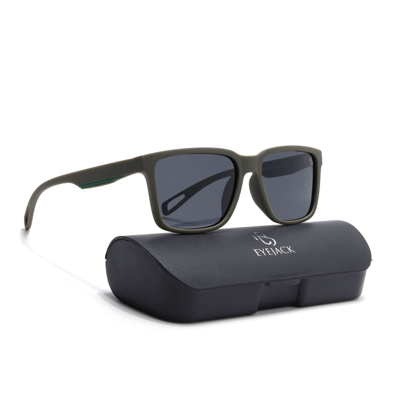 Eyejack Green Wayfarer Polarized Sunglasses for Men & Women (5066PCL1242)