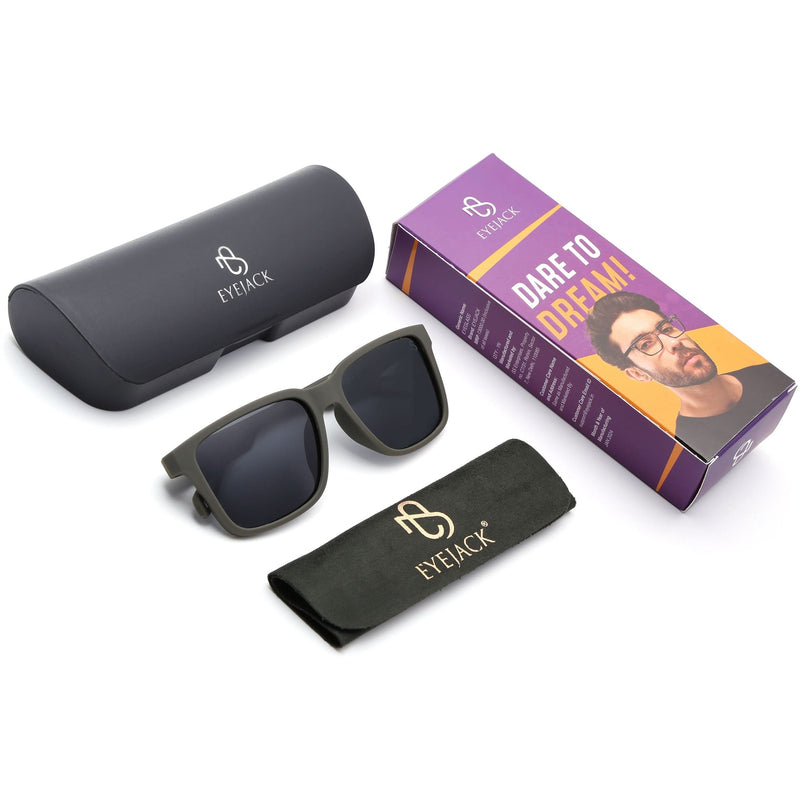 Eyejack Green Wayfarer Polarized Sunglasses for Men & Women (5066PCL1242)