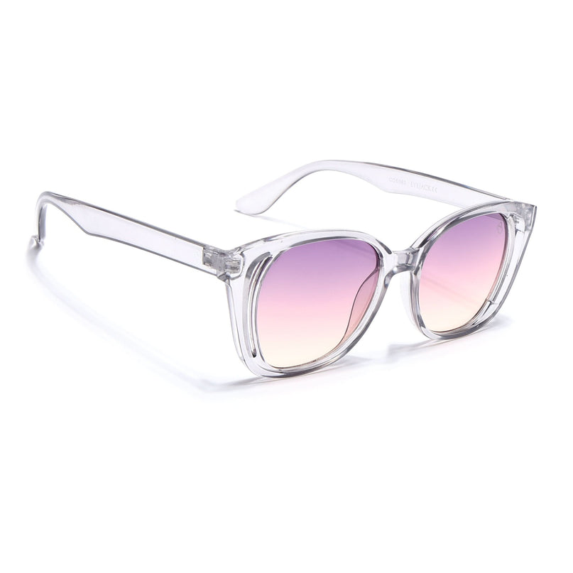 Eyejack Transparent Round Sunglasses for Women (5082CL1227)