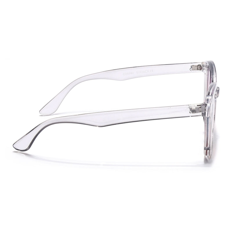 Eyejack Transparent Round Sunglasses for Women (5082CL1227)