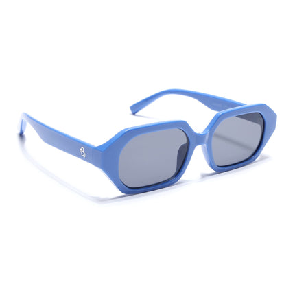 Eyejack Blue Square Sunglasses for Men & Women (5088CL1256)