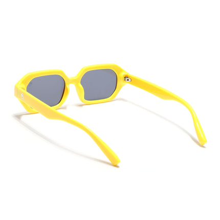 Eyejack Yellow Square Sunglasses for Men & Women (5088CL1257)