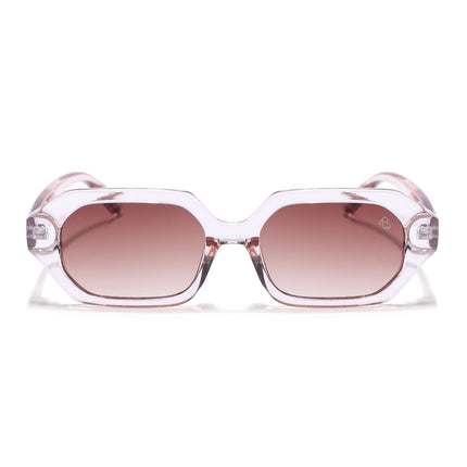 Eyejack Light Pink Square Sunglasses for Men & Women (5088CL1259)