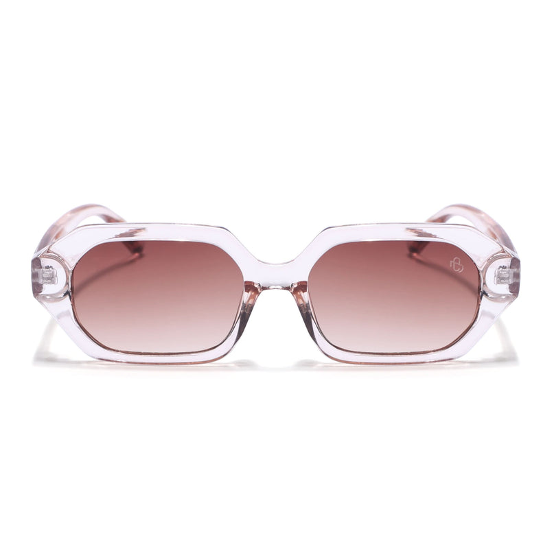 Eyejack Light Pink Square Sunglasses for Men & Women (5088CL1259)