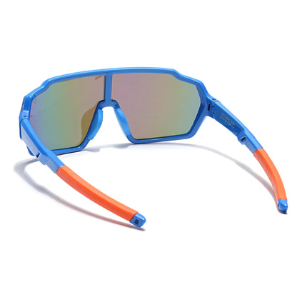 Drift Polarized Sunglasses for Kids -6 yrs To 12 yrs (Multicolor Lens | Sky Blue Frame - PMG6063)