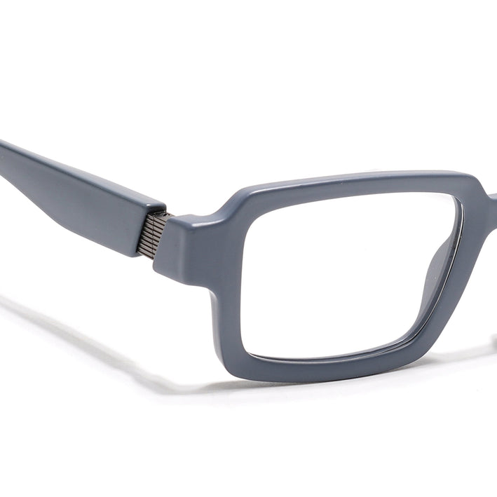 Voyage Grey Rectangle Eyeglasses for Men & Women (52200FMG7679)