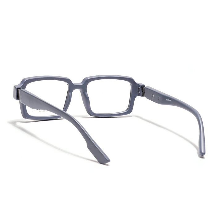 Voyage Grey Rectangle Eyeglasses for Men & Women (52200FMG7679)