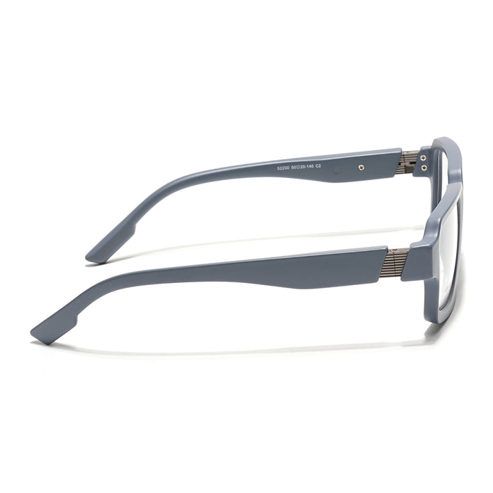 Voyage Grey Rectangle Eyeglasses for Men & Women (52200FMG7679)