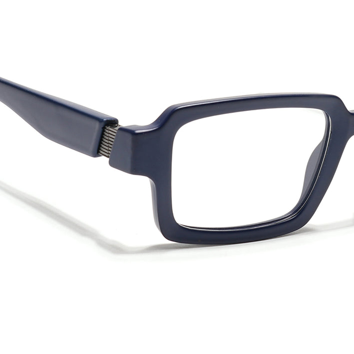 Voyage Blue Rectangle Eyeglasses for Men & Women (52200FMG7680)