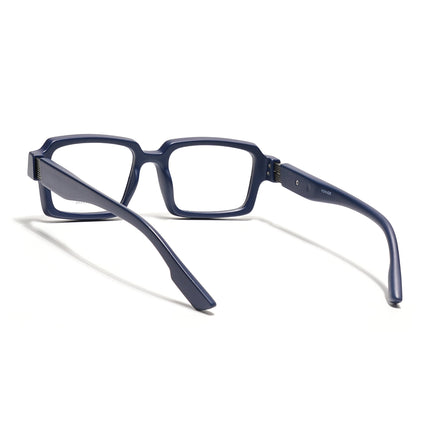 Voyage Blue Rectangle Eyeglasses for Men & Women (52200FMG7680)