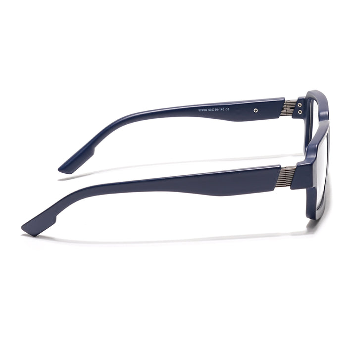 Voyage Blue Rectangle Eyeglasses for Men & Women (52200FMG7680)