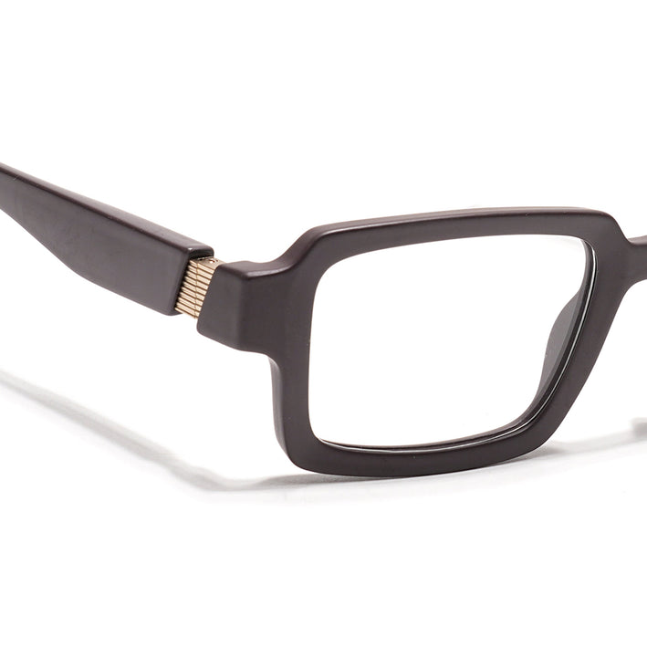 Voyage Brown Rectangle Eyeglasses for Men & Women (52200FMG7681)