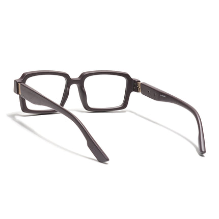 Voyage Brown Rectangle Eyeglasses for Men & Women (52200FMG7681)