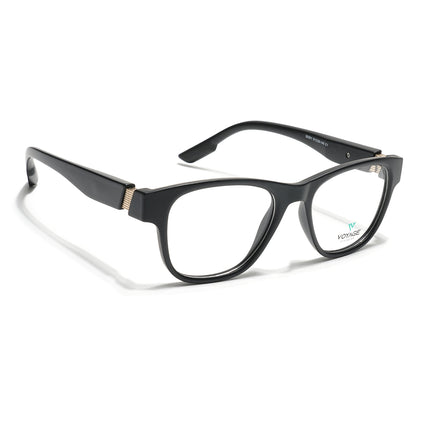 Voyage Black Wayfarer Eyeglasses for Men & Women (52201FMG7684)