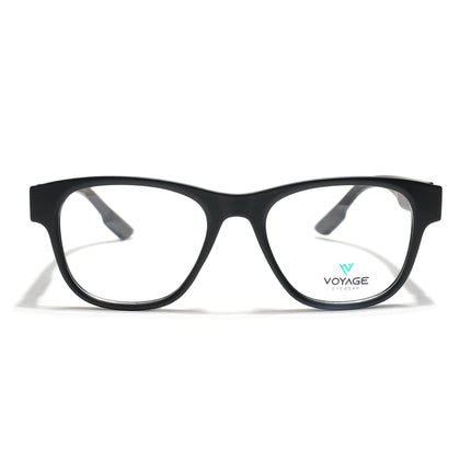 Voyage Black Wayfarer Eyeglasses for Men & Women (52201FMG7684)