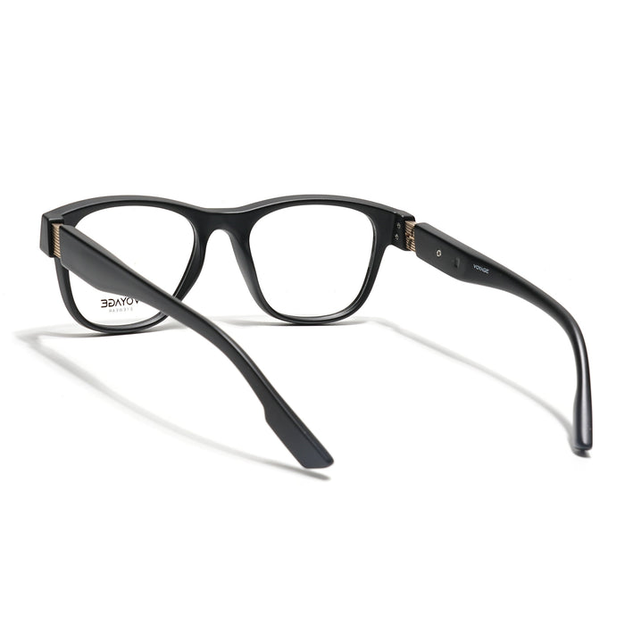 Voyage Black Wayfarer Eyeglasses for Men & Women (52201FMG7684)