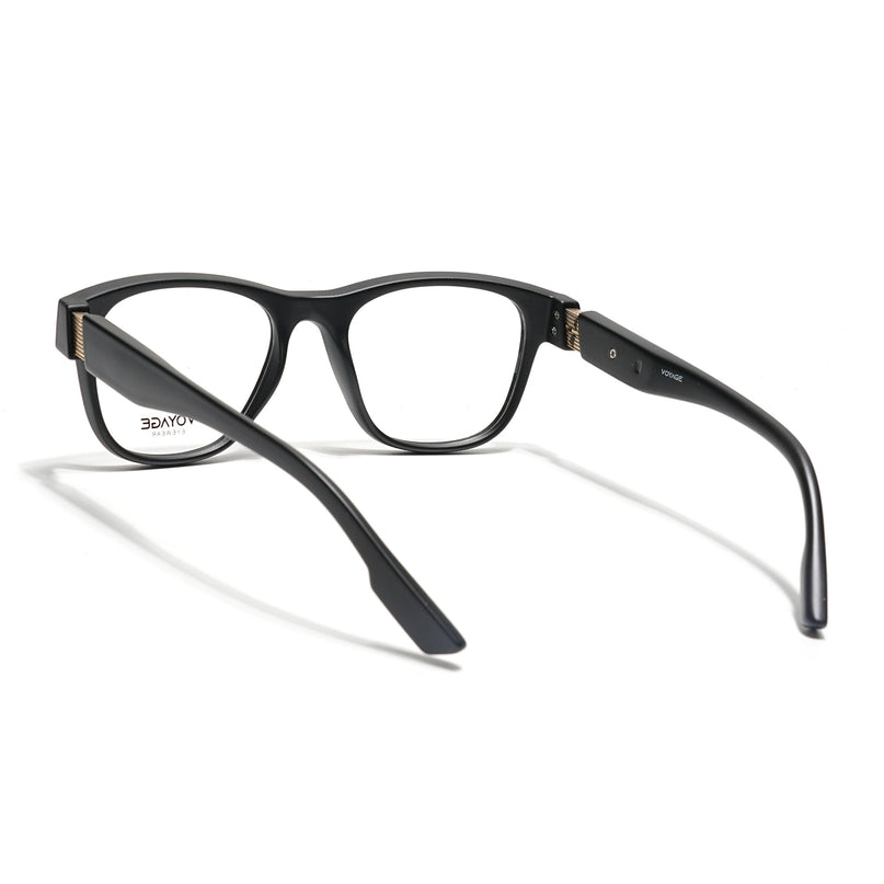 Voyage Black Wayfarer Eyeglasses for Men & Women (52201FMG7684)