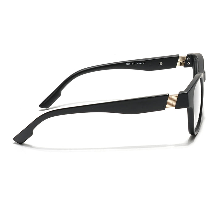 Voyage Black Wayfarer Eyeglasses for Men & Women (52201FMG7684)