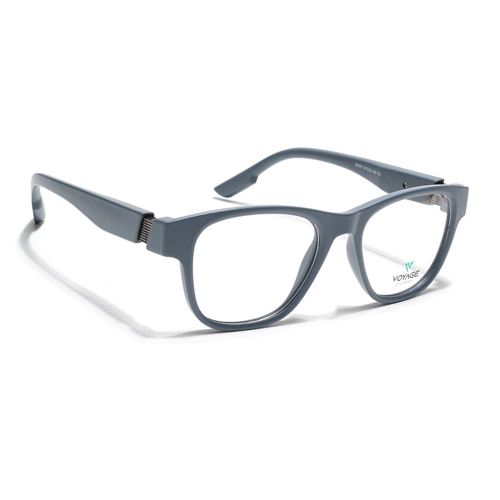 Voyage Grey Wayfarer Eyeglasses for Men & Women (52201FMG7685)