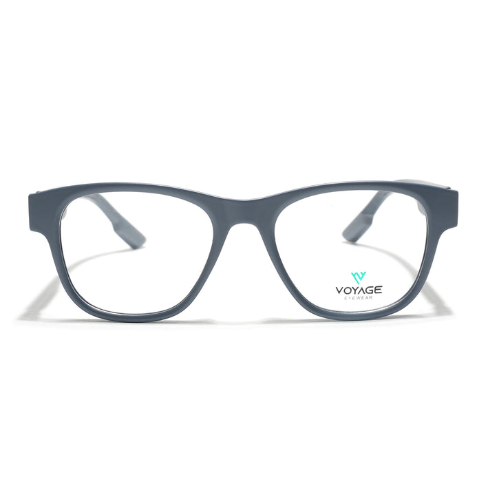 Voyage Grey Wayfarer Eyeglasses for Men & Women (52201FMG7685)