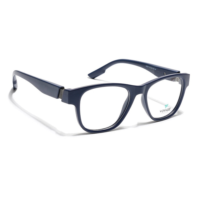 Voyage Blue Wayfarer Eyeglasses for Men & Women (52201FMG7686)