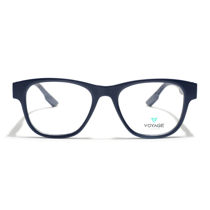 Voyage Blue Wayfarer Eyeglasses for Men & Women (52201FMG7686)