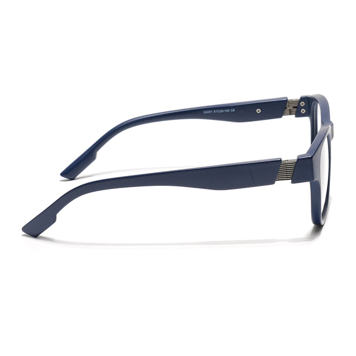 Voyage Blue Wayfarer Eyeglasses for Men & Women (52201FMG7686)