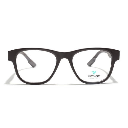 Voyage Brown Wayfarer Eyeglasses for Men & Women (52201FMG7687)