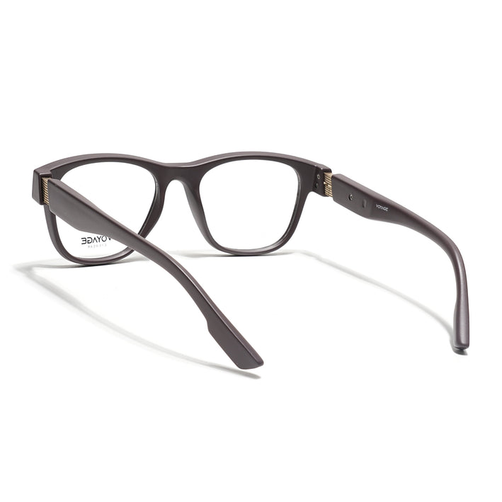 Voyage Brown Wayfarer Eyeglasses for Men & Women (52201FMG7687)