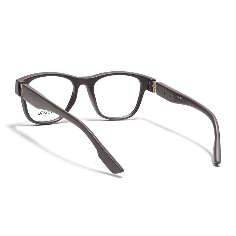 Voyage Brown Wayfarer Eyeglasses for Men & Women (52201FMG7687)