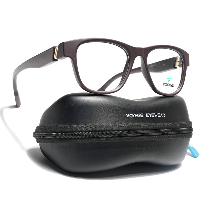 Voyage Brown Wayfarer Eyeglasses for Men & Women (52201FMG7687)