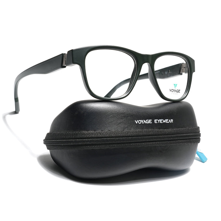 Voyage Green Wayfarer Eyeglasses for Men & Women (52201FMG7688)