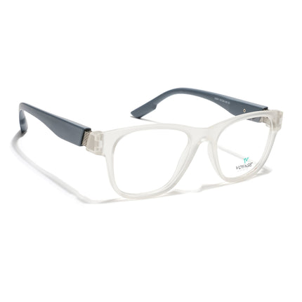 Voyage Matt Transparent Wayfarer Eyeglasses for Men & Women (52201FMG7689)