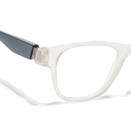 Voyage Matt Transparent Wayfarer Eyeglasses for Men & Women (52201FMG7689)