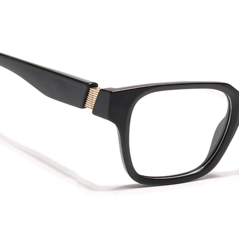 Voyage Black Wayfarer Eyeglasses for Men & Women (52202FMG7690)