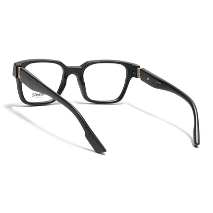Voyage Black Wayfarer Eyeglasses for Men & Women (52202FMG7690)