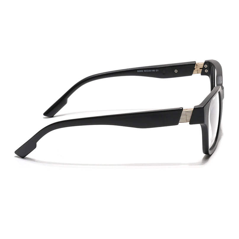 Voyage Black Wayfarer Eyeglasses for Men & Women (52202FMG7690)