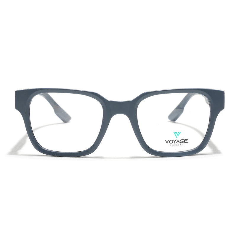 Voyage Grey Wayfarer Eyeglasses for Men & Women (52202FMG7691)