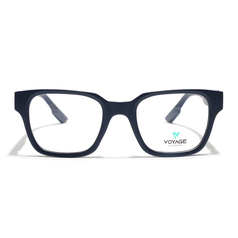 Voyage Blue Wayfarer Eyeglasses for Men & Women (52202FMG7692)