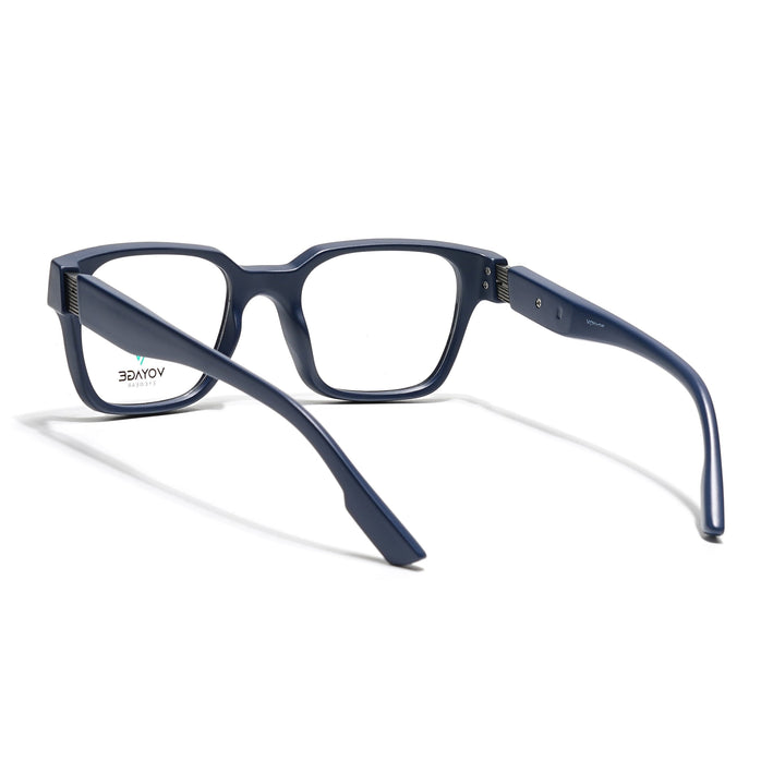 Voyage Blue Wayfarer Eyeglasses for Men & Women (52202FMG7692)