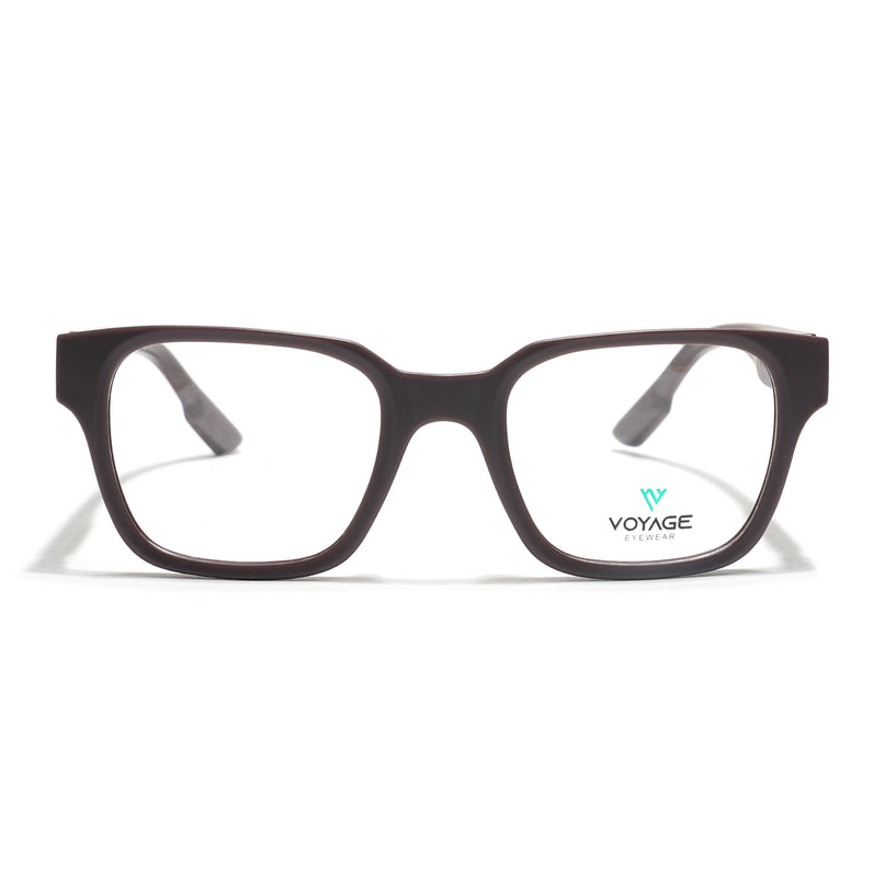 Voyage Brown Wayfarer Eyeglasses for Men & Women (52202FMG7693)