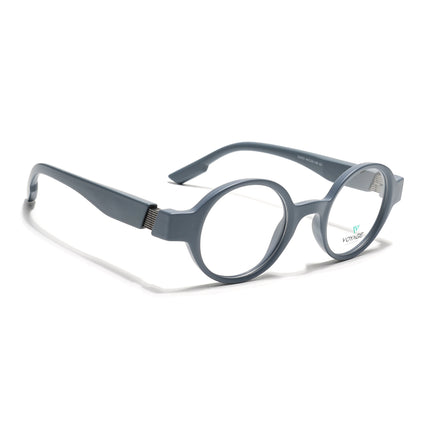 Voyage Grey Round Eyeglasses for Men & Women (52203FMG7697)