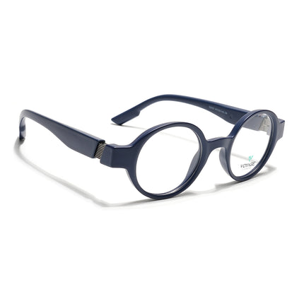 Voyage Blue Round Eyeglasses for Men & Women (52203FMG7698)