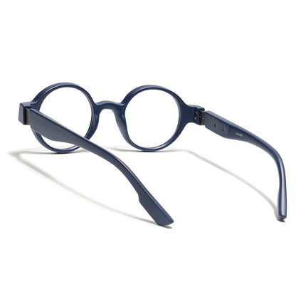 Voyage Blue Round Eyeglasses for Men & Women (52203FMG7698)