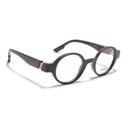 Voyage Brown Round Eyeglasses for Men & Women (52203FMG7699)
