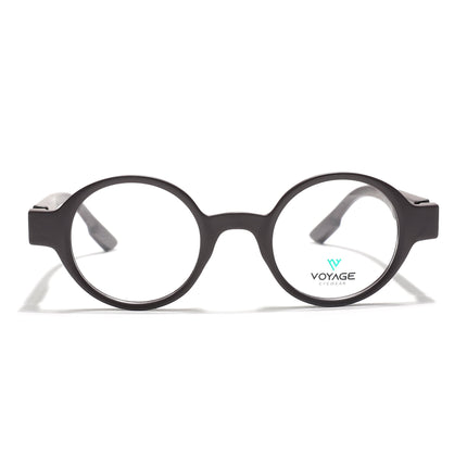 Voyage Brown Round Eyeglasses for Men & Women (52203FMG7699)
